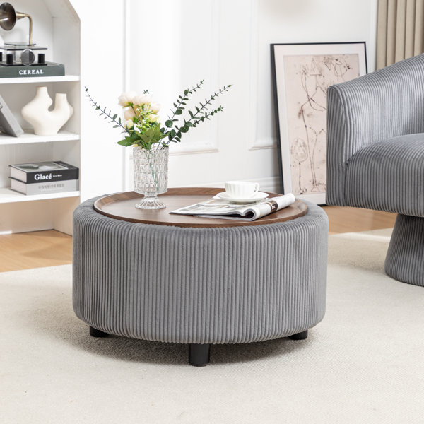 Ebern Designs Pietsch Round Coffee Table with Storage & Reviews | Wayfair